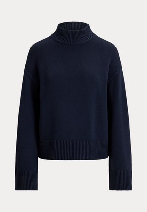 Lauren Ralph Lauren, WOOL-BLEND MOCKNECK SWEATER - Striktrøje - navy