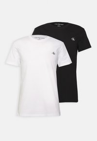 Calvin Klein Jeans MONOLOGO 2 PACK - Camiseta básica -  black/bright white