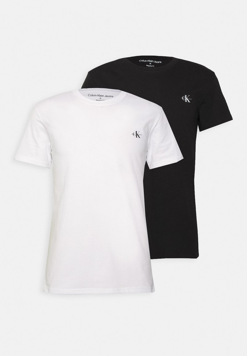 Calvin Klein Jeans MONOLOGO 2 PACK Camiseta - black/bright - Zalando.es