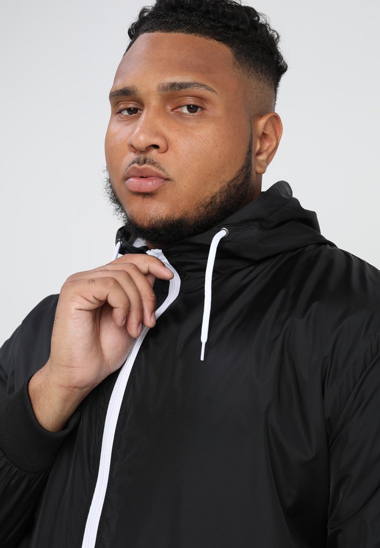 Urban Classics CONTRAST WINDRUNNER - Summer jacket - black/white