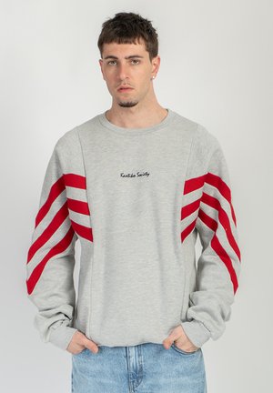 Kaotiko CREW CHAD SOCIETY UNISEX - Sweater - grey/ruby