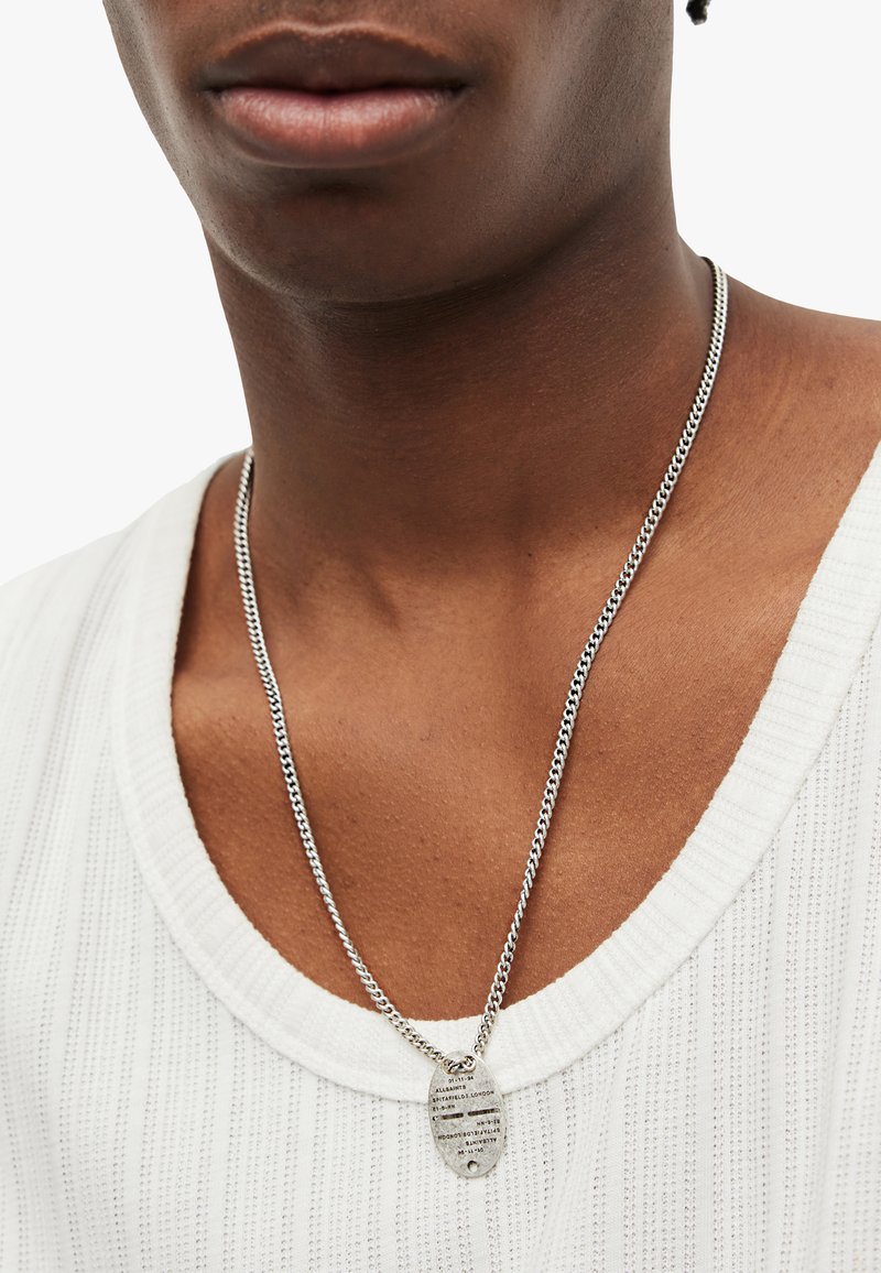 AllSaints SIGNATURE DOG TAG PENDANT  - Collana - silver coloured