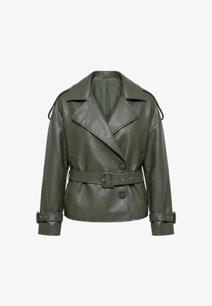 Studio Untold, FAUX LEATHER BIKER JACKET - Blazer - dark olive