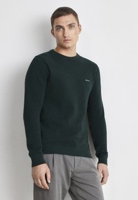 GANT C-NECK - Trui - tartan green