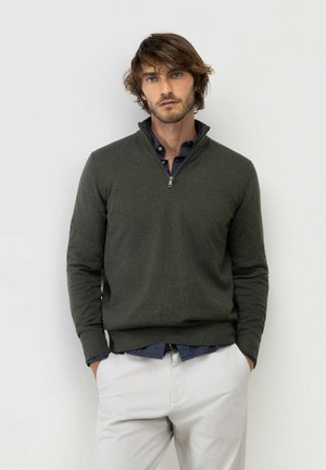 El Ganso, JERSEY BÁSICO CUELLO CAMIONERO - Jersey de punto - kaki