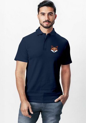 MIT FUCHS MOTIV– KURZARM - Poloshirt - navy