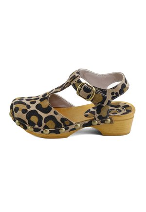 ZUECOS ANIMAL PRINT PAPANATAS  - Bailarinas con hebilla - marron