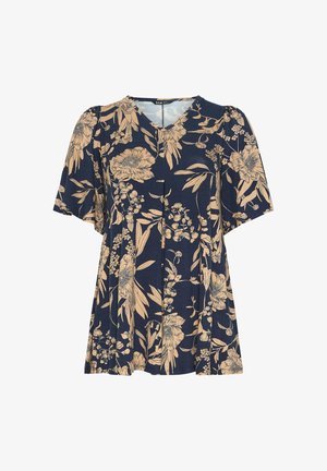 Yours Clothing, PLUS SIZE CASUAL TOPS - Printtipaita - dark blue