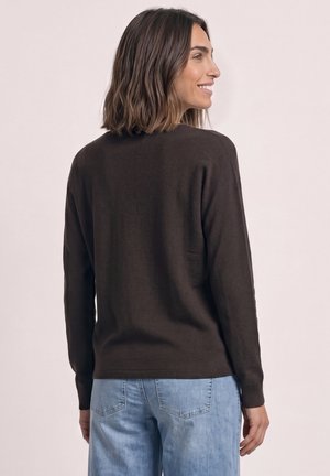 Street One, DOLMAN PULLOVER MIT BOAT NECK - Trui - black coffee