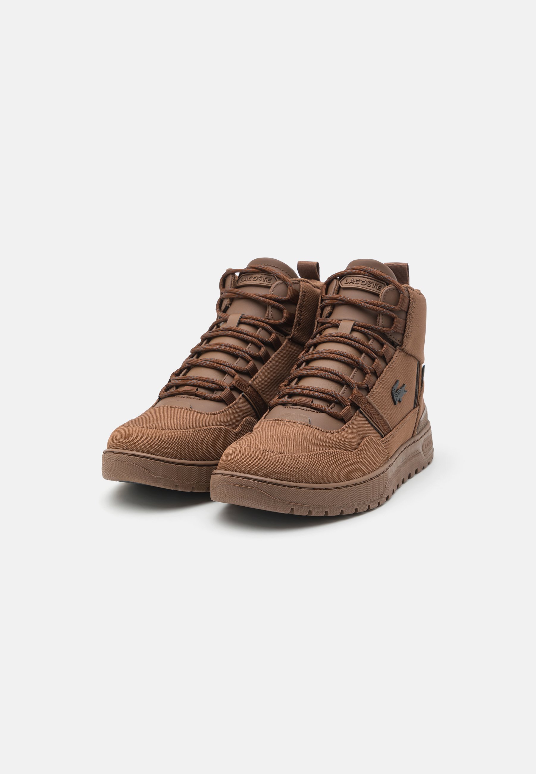 Lacoste T-CLIP MID - Sneakers high - brown/maro - Zalando.ro
