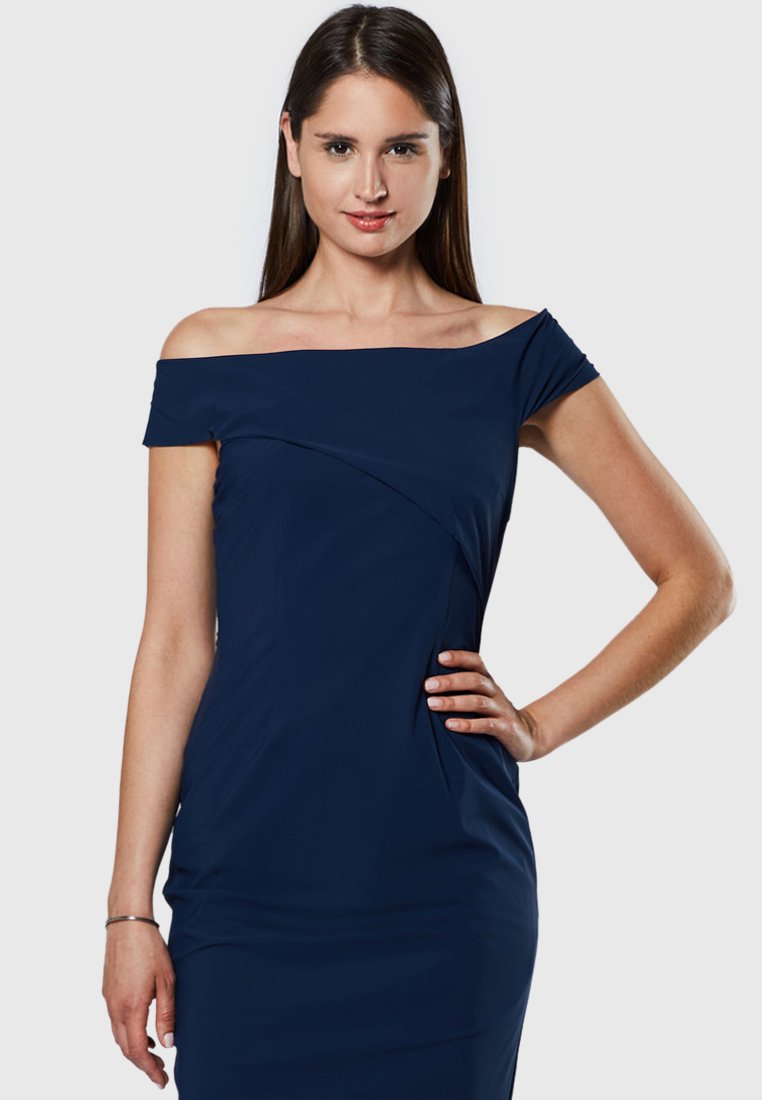 Online Vestidos Semi Formales Azul Marino Vestidos Para Ir A Una Boda Con  Manga Corta Vestidos Coctel Para Fiesta Hueco Volantes 77020180806 -  Ricici.com