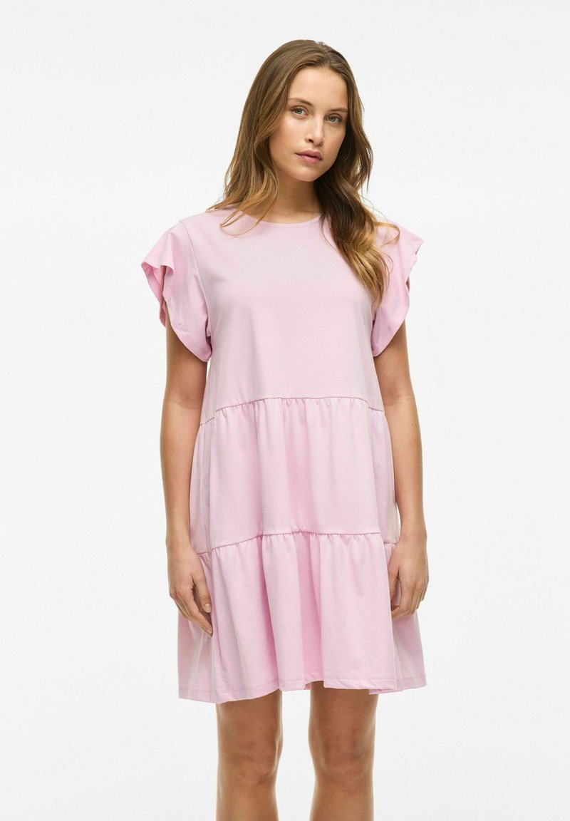 VILA FLÜGELÄRMEL - Robe en jersey - winsome orchid
