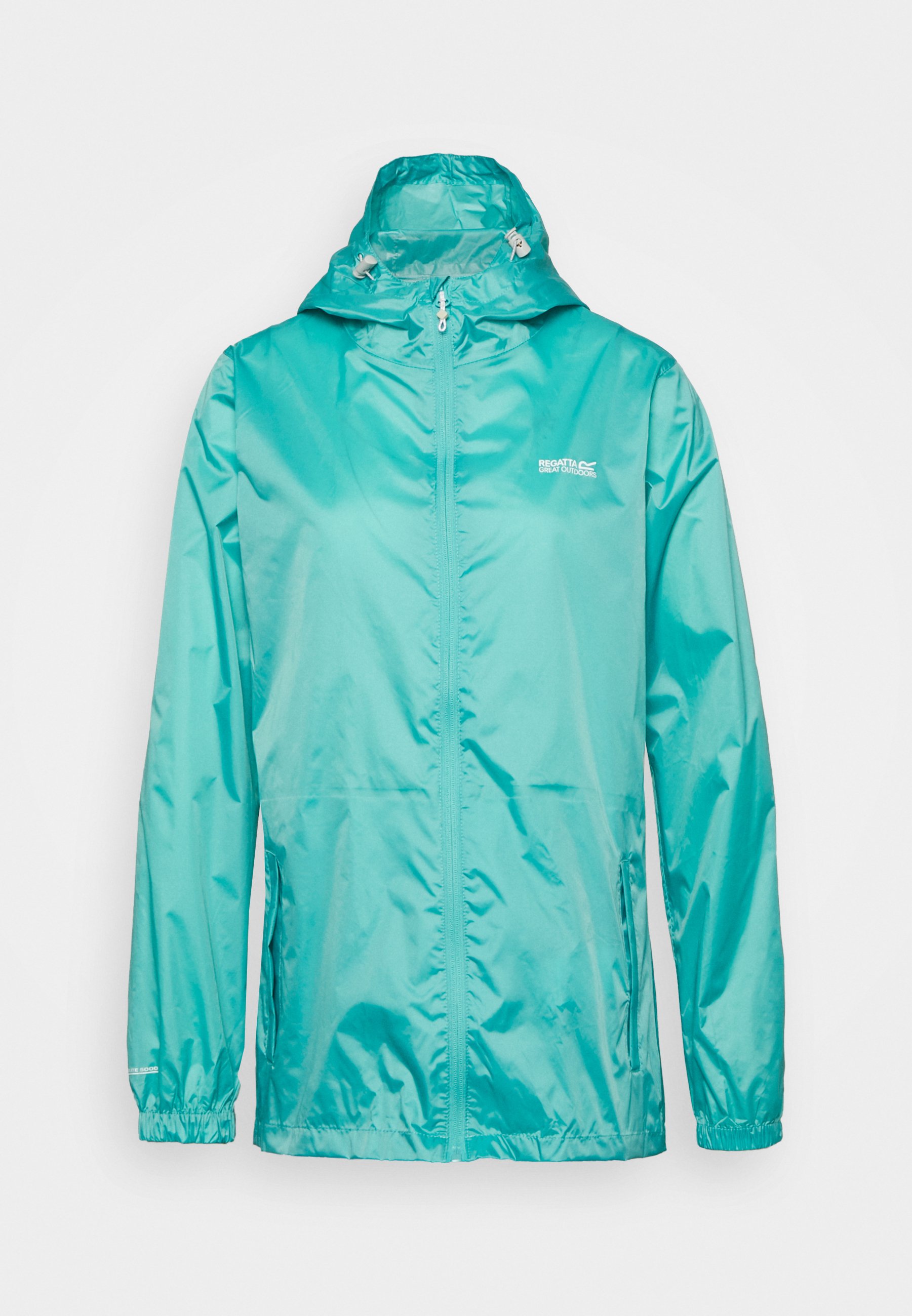 turquoise waterproof jacket