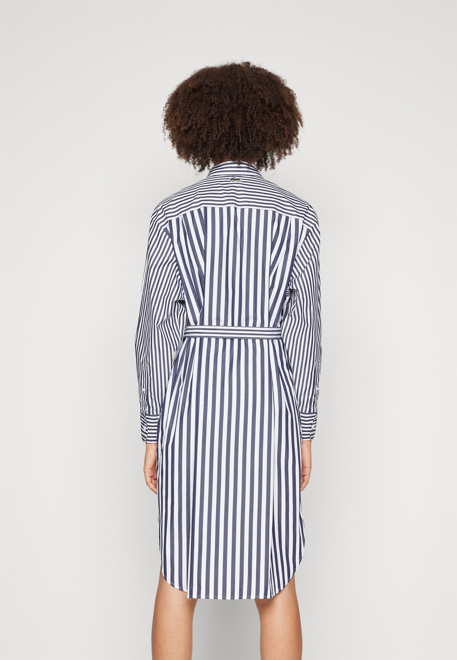 【LACOSTE】 ★ Belted Shirt Dress ★ Cotton 100% Lacoste | Linen and Cotton Belted Shirt Dress | Women
