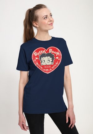 BETTY BOOP OOP A DOOP LOVE HEART - Camiseta estampada - navy blue