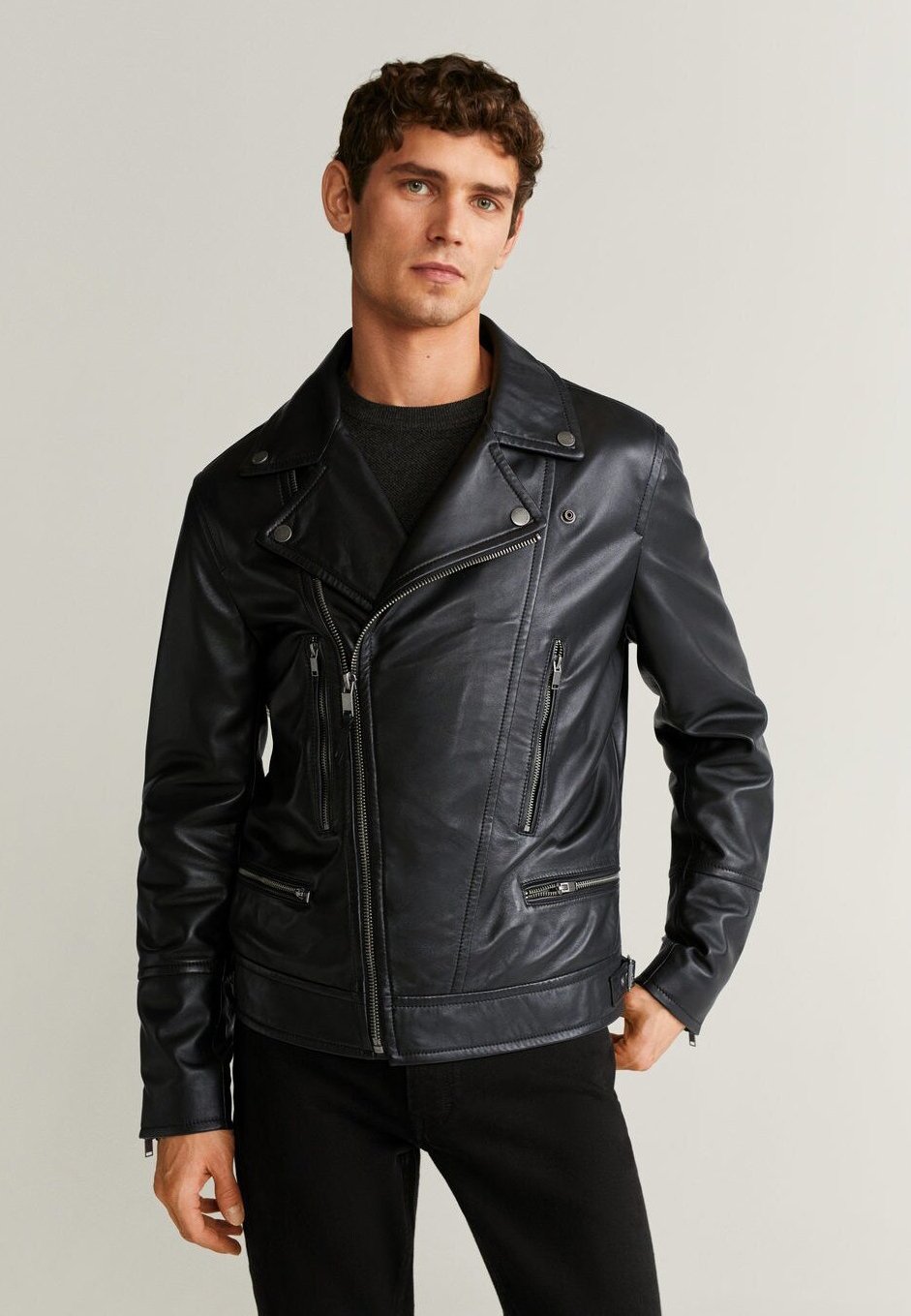 Mango PERFECT Leren jas black Zalando.nl Mango Leren jas noir Zalando.nl