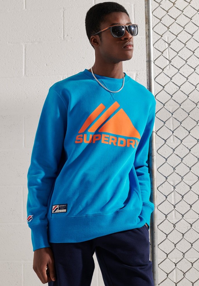 Superdry MOUNTAIN - Felpa - aqua/blu - Zalando.it