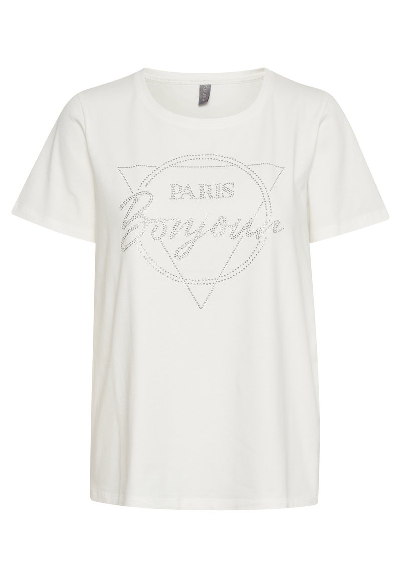 culture T-shirt print crème