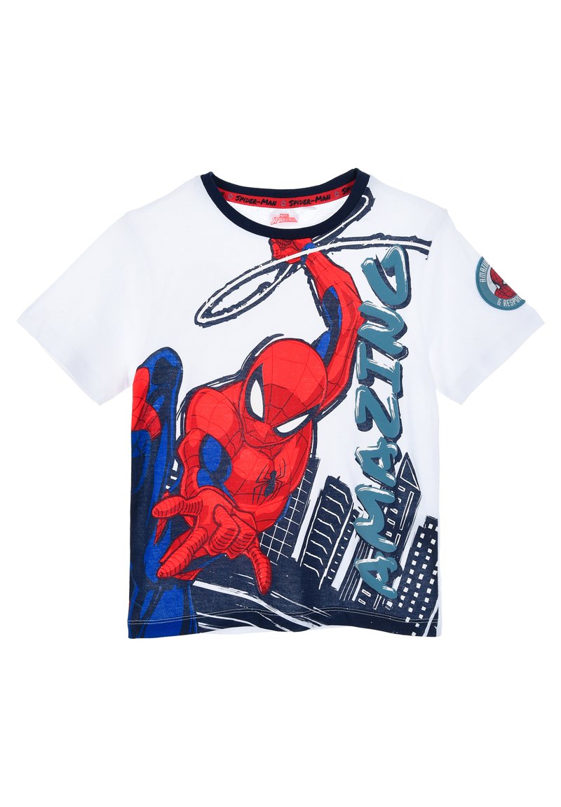 Spiderman SPIDER-MAN - Print T-shirt - weiß/white - Zalando
