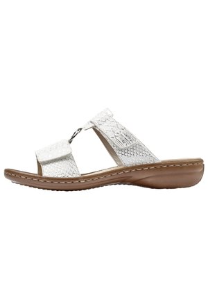 Rieker Slip-on sandaler - white silver