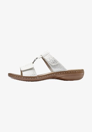 Rieker Slip-on sandaler - white silver