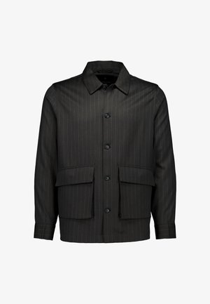 Junk De Luxe, JUNK DE LUXE STRIPED OVERSHIRT W BOX POCKET - Overhemd - dk grey mel