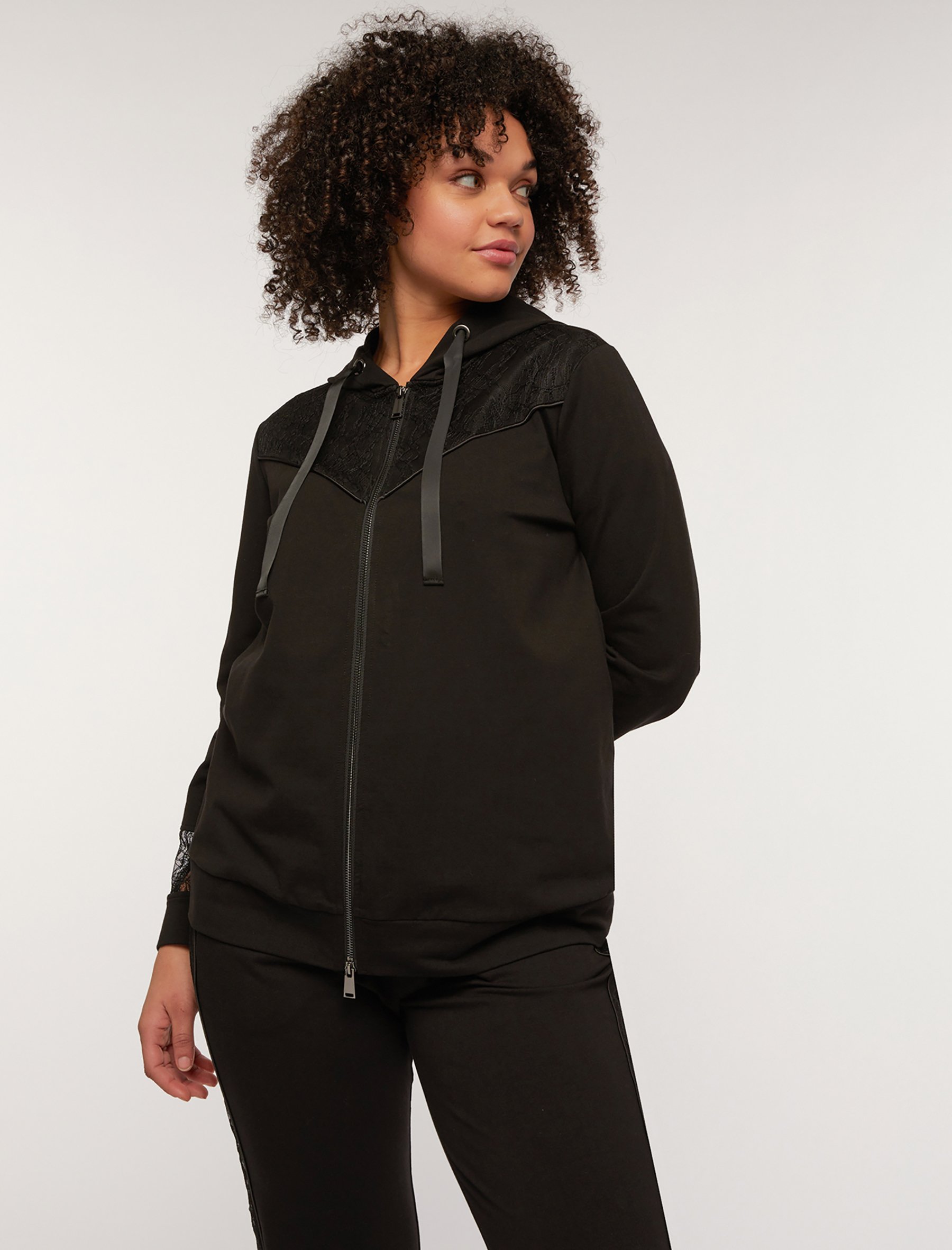 Fiorella Rubino Felpa con zip - nero - Zalando.it