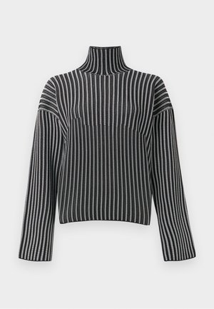 ELYSIA SWEATER IN LADDER STRIPE  - Jersey de punto - black/white