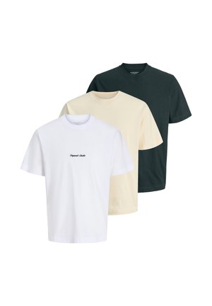 3ER PACK NORREBRO - Basic T-shirt - beige weiß grau