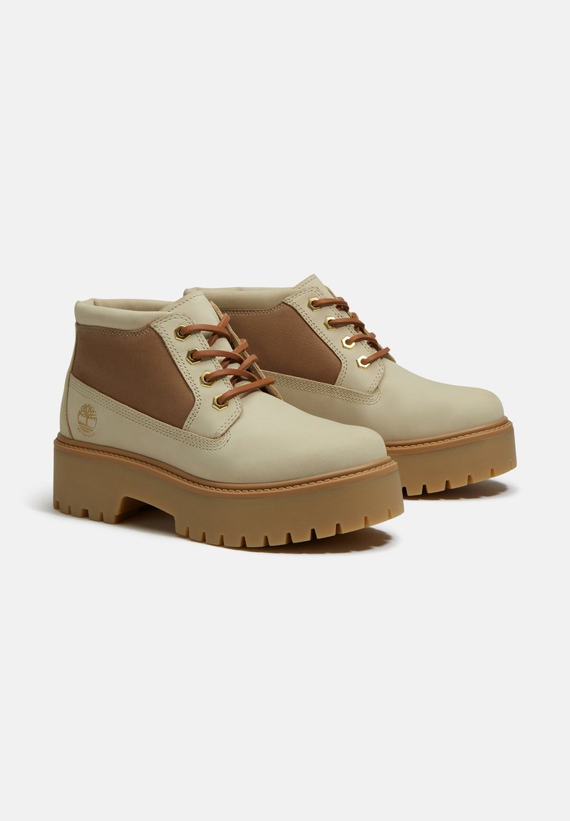 Timberland STREET - Kotníkové boty na platformě - light beige