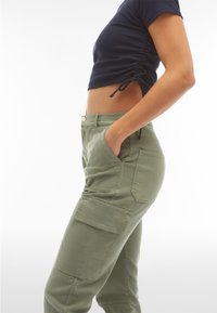 Freddy IN NAVETTA GAMBA STRAIGHT LUNGHEZZA - Housut - hedge green