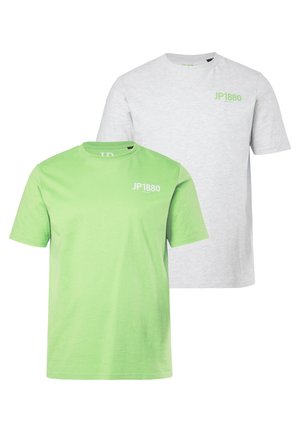 2-PACK OF HALF-SLEEVE PRINTED CHEST - T-Shirt print - lime green