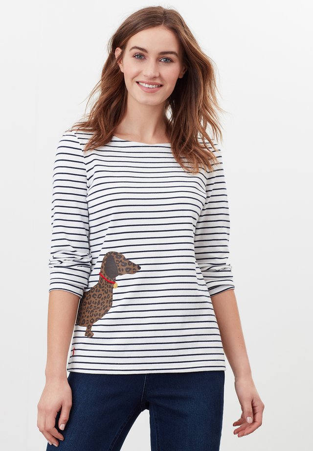 HARBOUR - T-shirt à manches longues - cremefarben hund leopard streifen