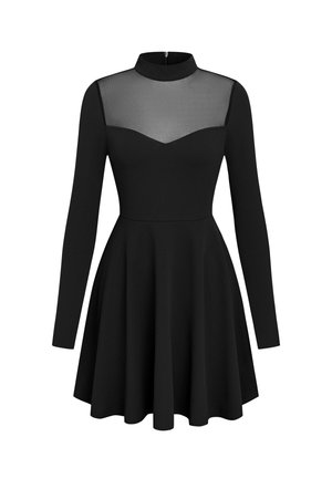 Cupshe, LONG SLEEVE MINI - Haljina od žerseja - black