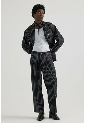 JMB STRIPED PANT - Kalhoty - black