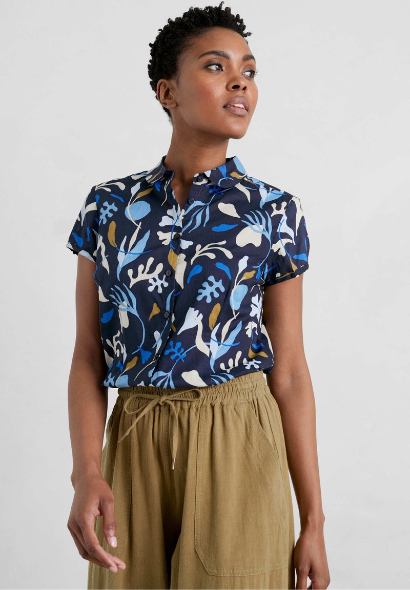 Seasalt Cornwall RUSHMAKER Buttondown blouse seaweed shapes