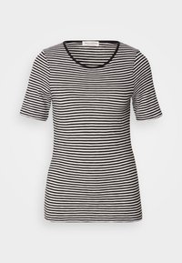 SHORT SLEEVE ROUND NECK STRIPED - Printtipaita - black