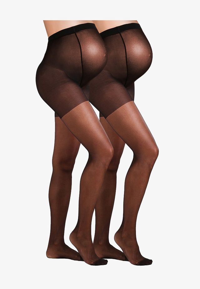 MATERNITY 2 PACK - Strømpebukser - black