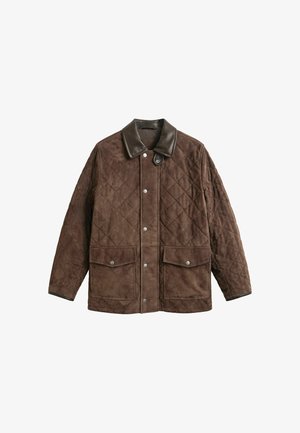 GANT, Leather jacket - black brown