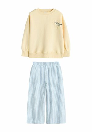 REGULAR FIT WIDE LEG SET  . - Pusa - yellow blue stripe