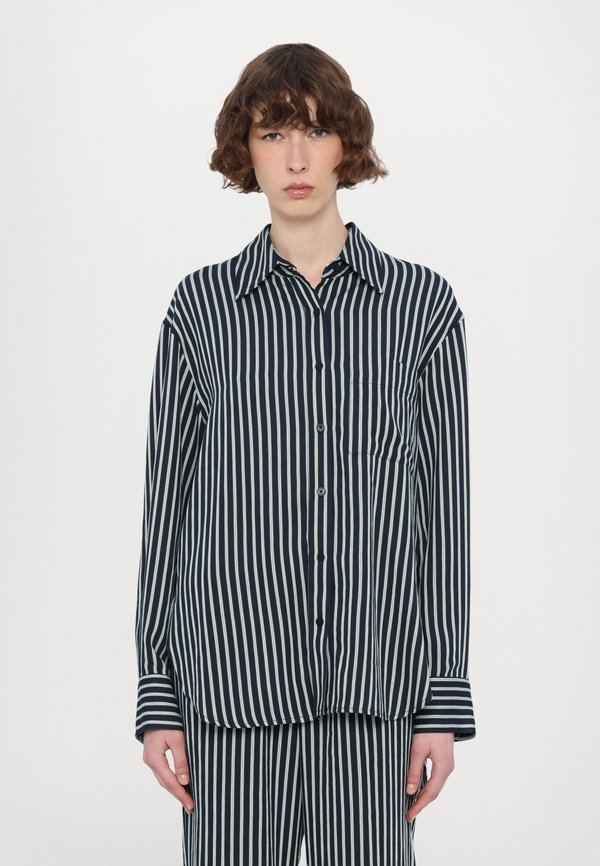 OVERSIZE SHIRT - Button-down blouse - dark night