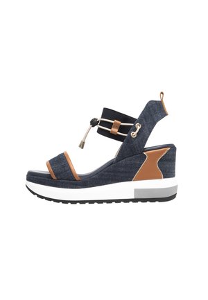 Sandalen met plateauzool - jeans