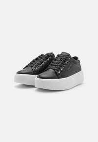 Calvin Klein BUBBLE CUPSOLE LACE UP - Tossud - black/silver