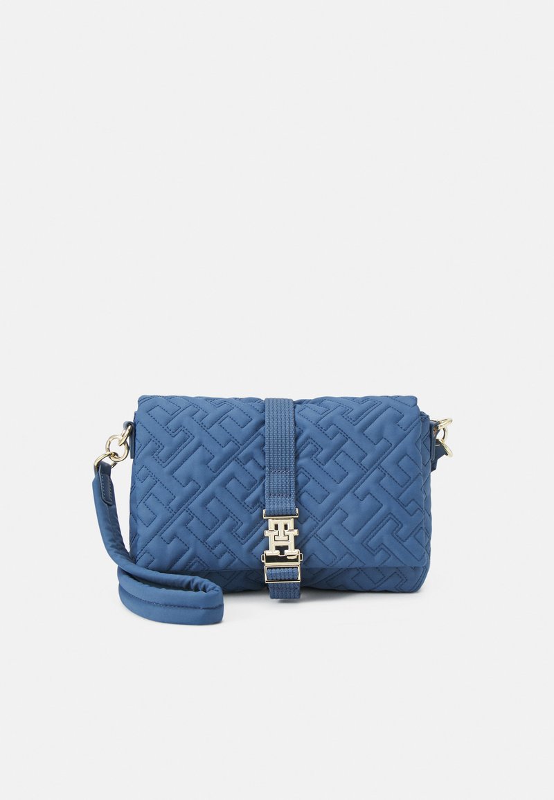 Tommy Hilfiger FLOW FLAP CROSSOVER - Umhängetasche - blue coast