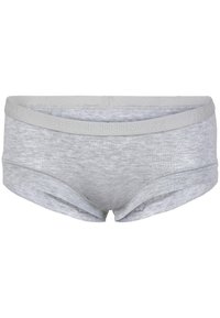Gray cotton briefs with a soft waistband marked "JBS of Denmark." Features a simple, smooth design and a snug, modern fit.