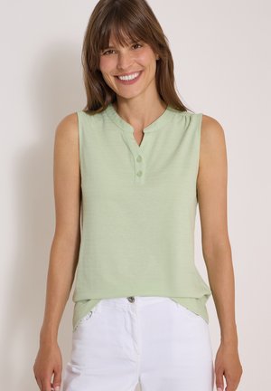 Cecil TOP MIT SPLIT NECK UND STRUKTURMIX - Débardeur - raw matcha lime