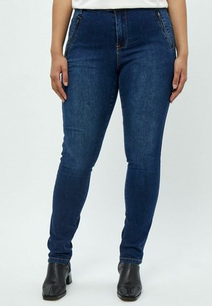 FRANNY HIGH WAISTED - Slimfit džínsy - mid blue denim