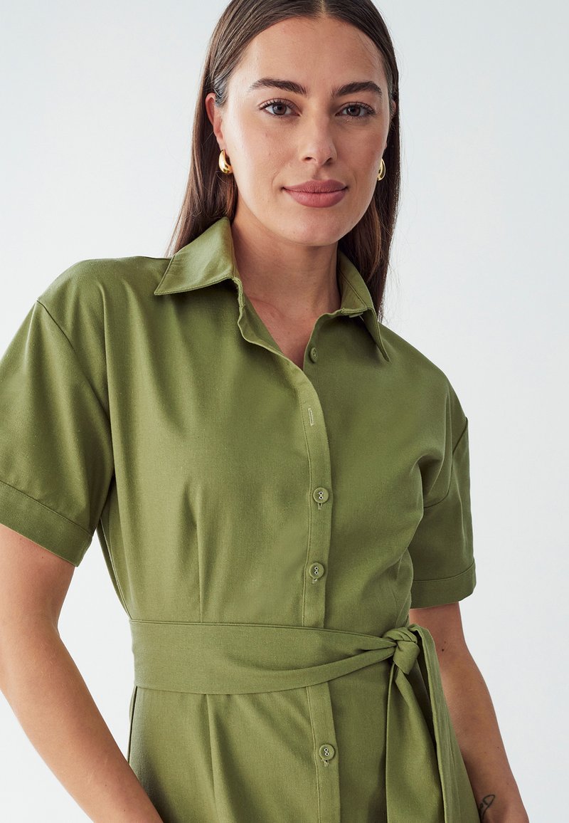 strapless open back dress Women's Green UV Shirt Dress, Rimini, UPF 50+– Ker Sun main image 1