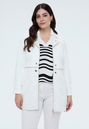 SOFT TOUCH CON ZIP DECORATIVE - Manteau court - bianco