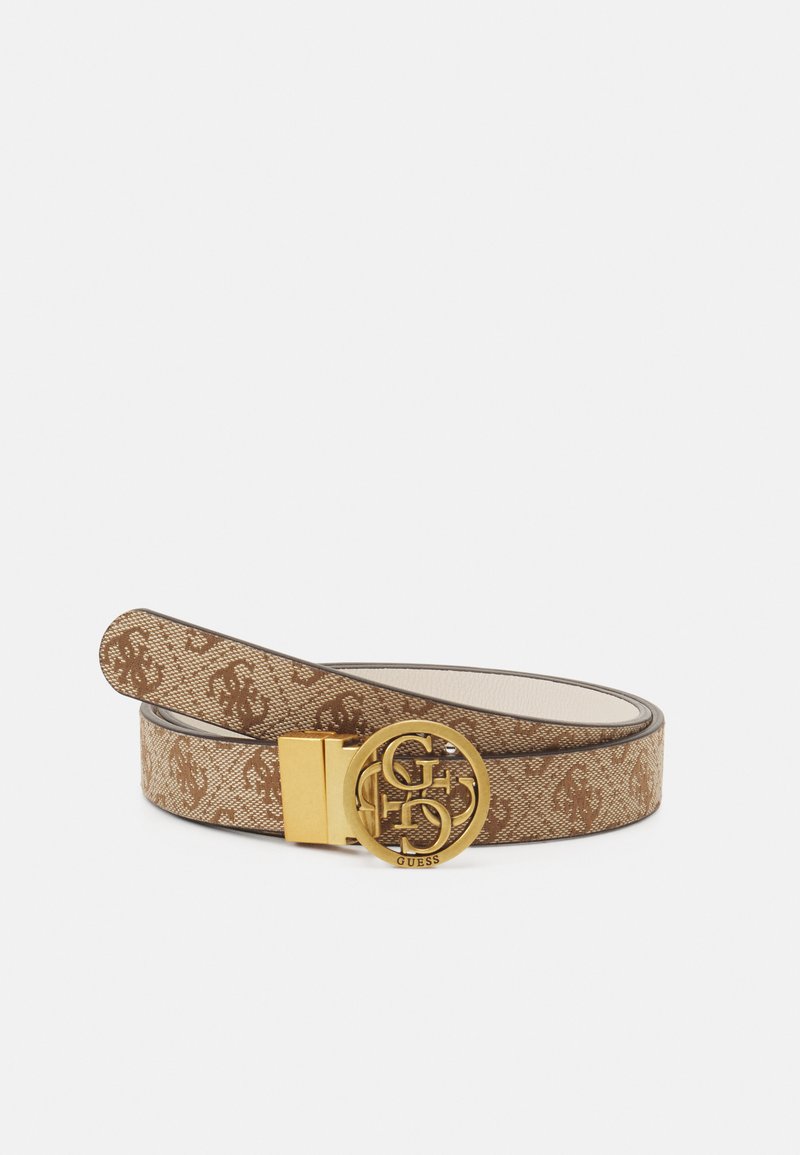Guess STEPHI REVERSIBLE ADJUST BELT Belt latte logo/stone/brown